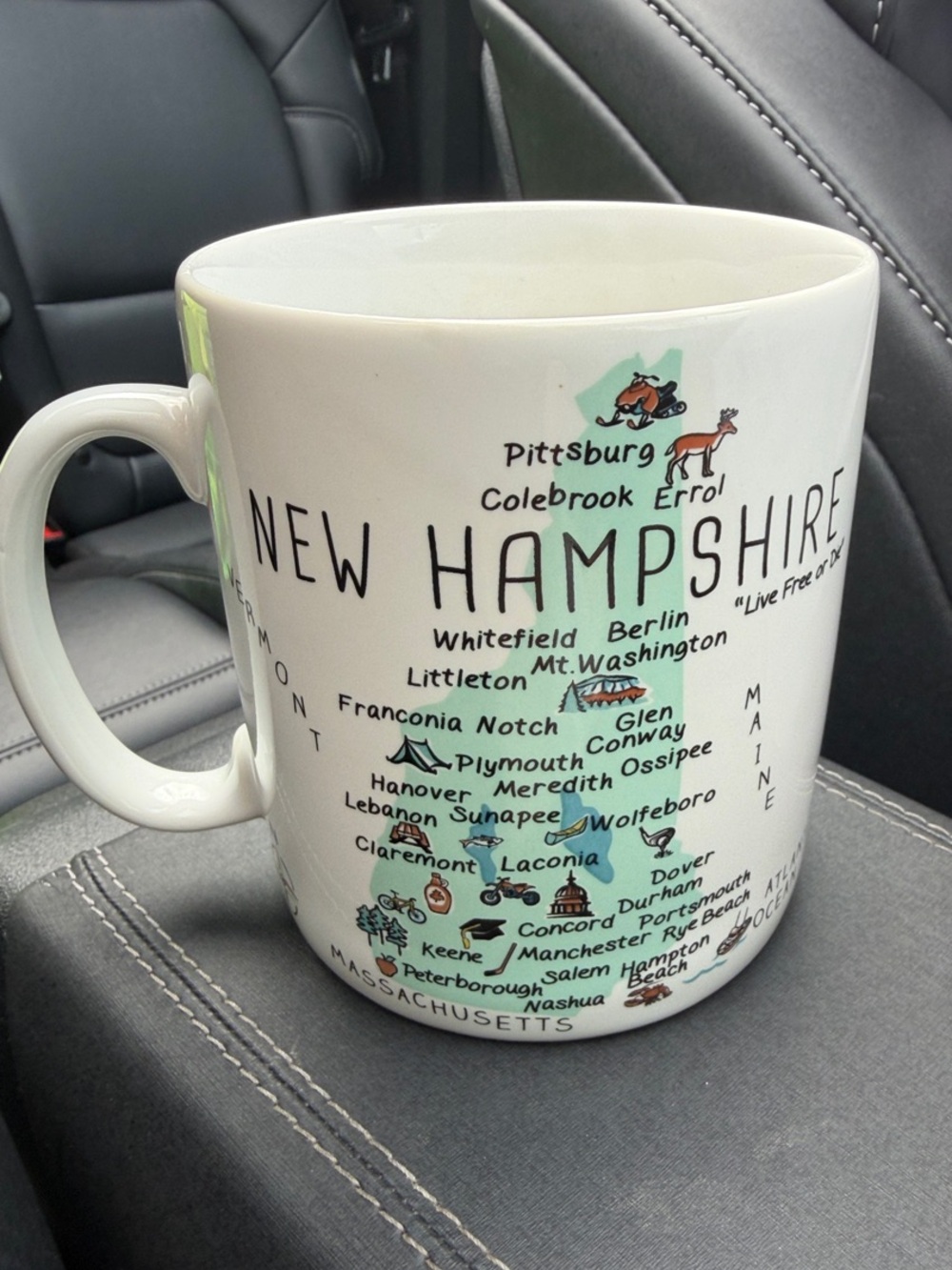Discontinued Collection -Jumbo New Hampshire Scenic Map Ceramic Mug. NOT USED!
